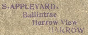 Stanley Appleyard Ballintrae Harrow View