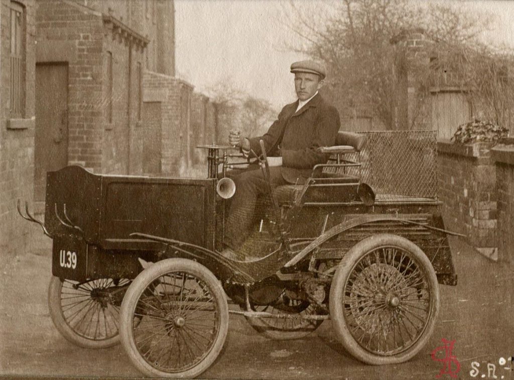 Frank Appleyard at the wheel of U39 in 1907