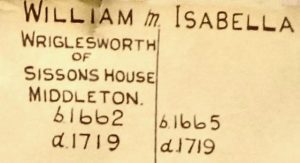 William Wigglesworth of Sissons House Middleton 1662-1719