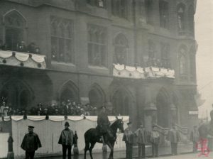 Outside 7 The Sanctuary for the wedding of Prince Albert Duke of York on 26th April 1923